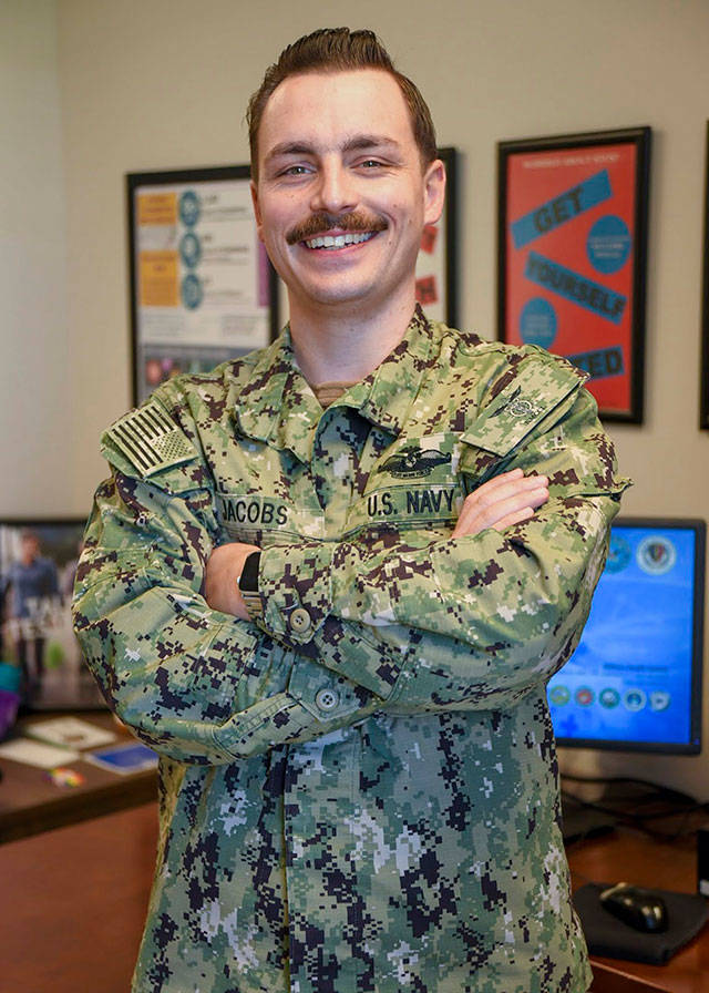 As a hospital corpsman, Enumclaw native Kameron Jacobs helps keep the U.S. Navy healthy. Photo provided by Navy Office of Community Outreach