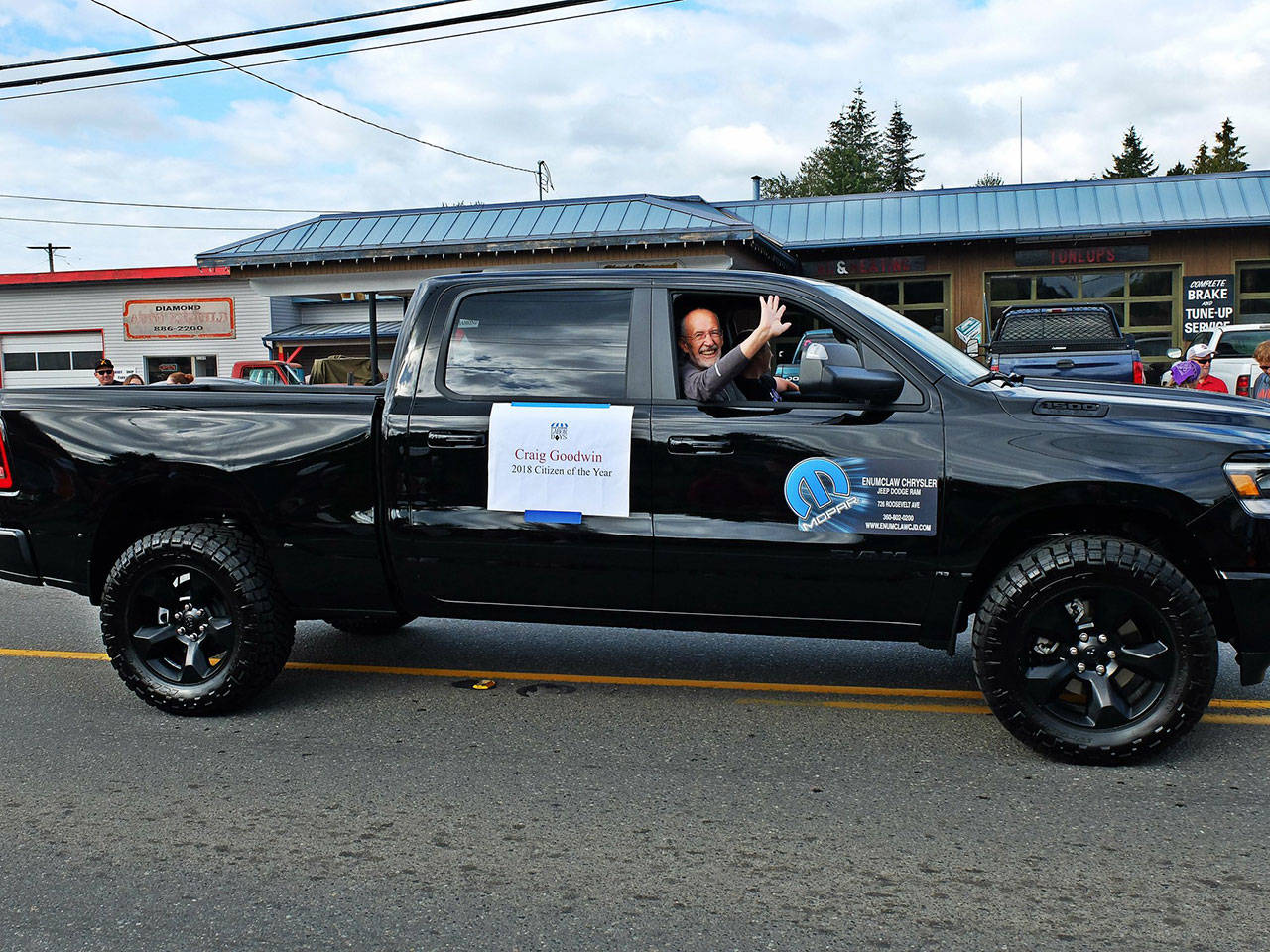 Craig Goodwin in Black Diamond’s 2018 Labor Day Parade, celebrating being nominated as Citizen of the Year. Image courtesy Craig Goodwin