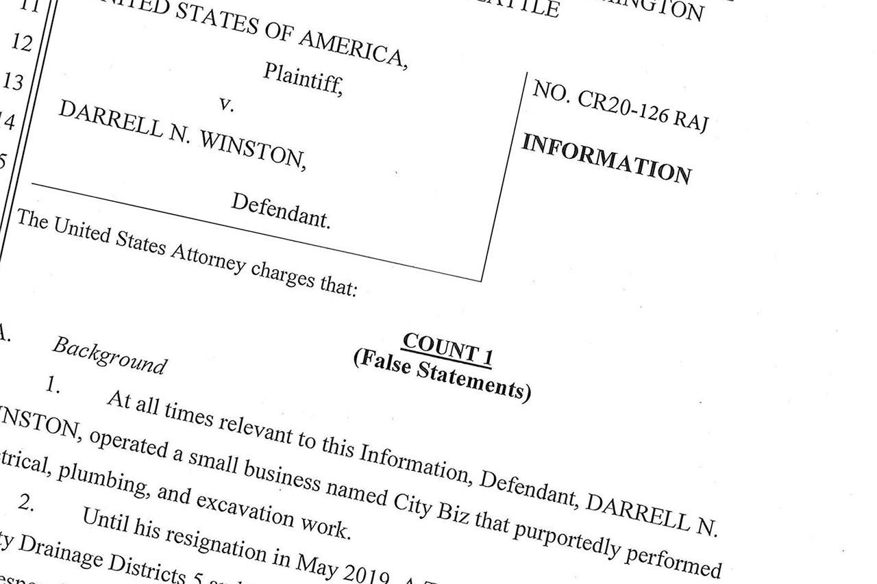 Darrel N. Winston was charged with lying to investigators on Aug. 18.