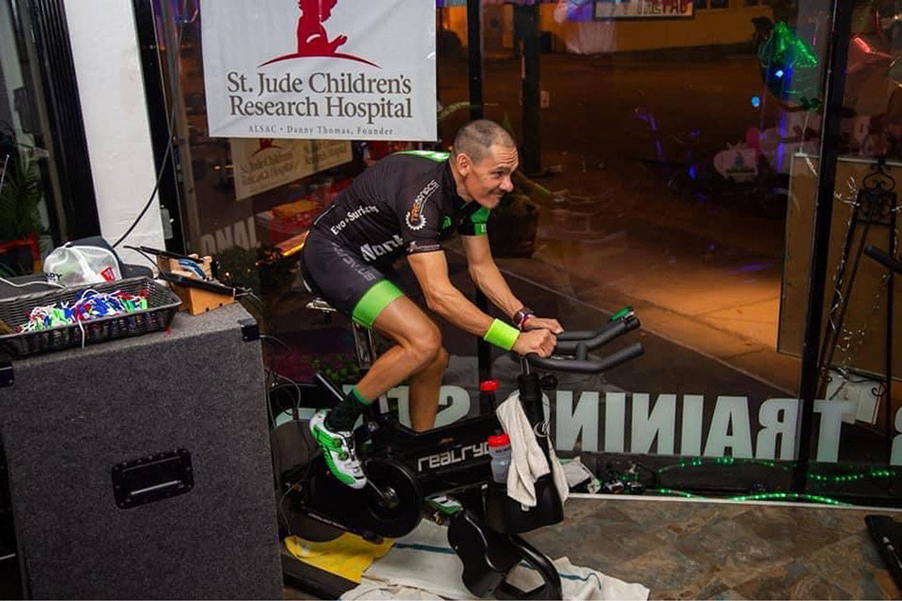 Francisco Pons cycled for 24 hours straight last year for his 56th birthday and raised money for the St. Jude's Children's Research Hospital. This year, his 24-hour marathon will be raising money for the local non-profit Cancer Cartel. Submitted photo
