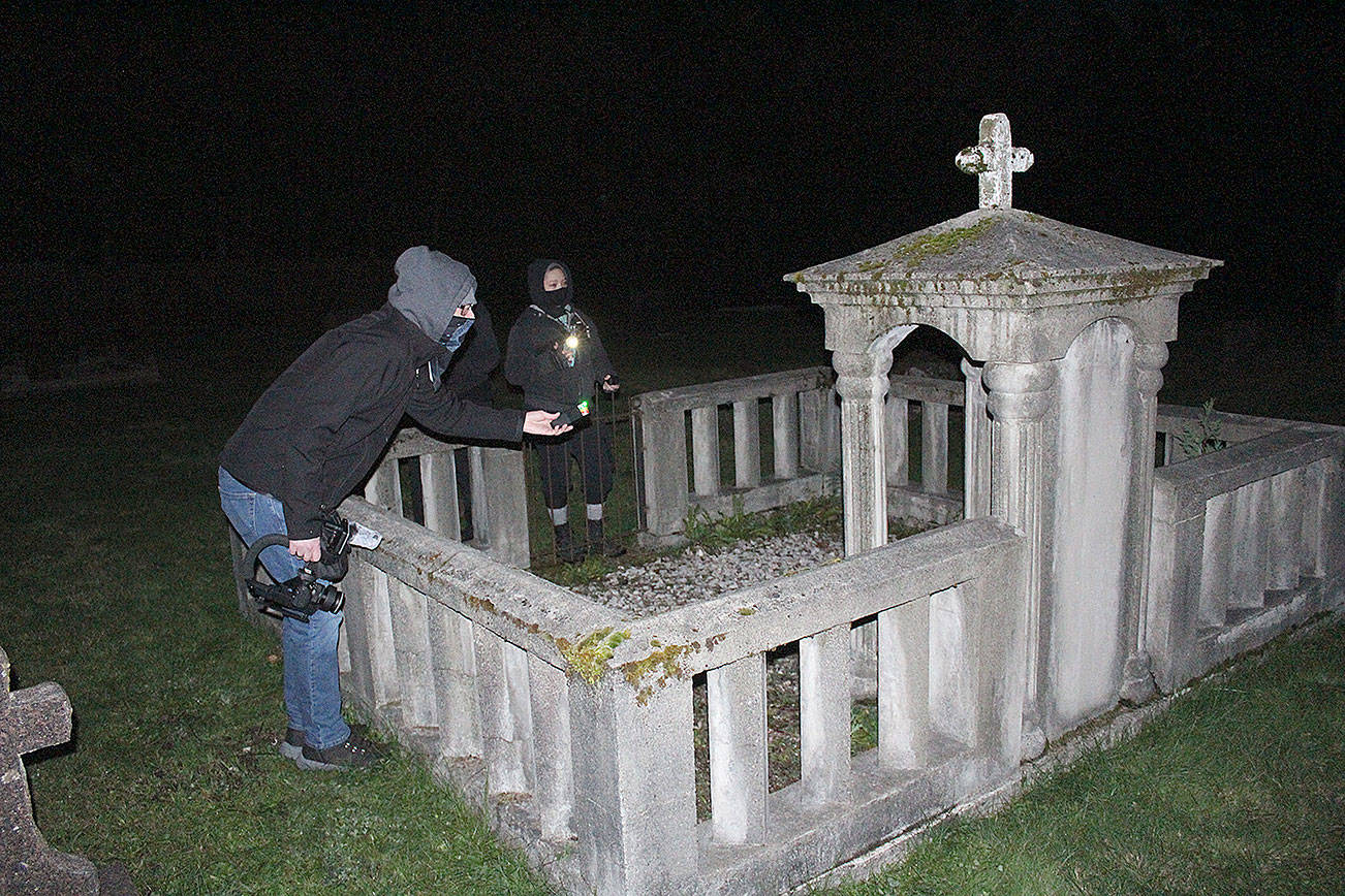 Cascadia Paranormal Investigations came to Black Diamond for their first-ever ghost hunt on Oct. 24. Photo by Ray Miller-Still