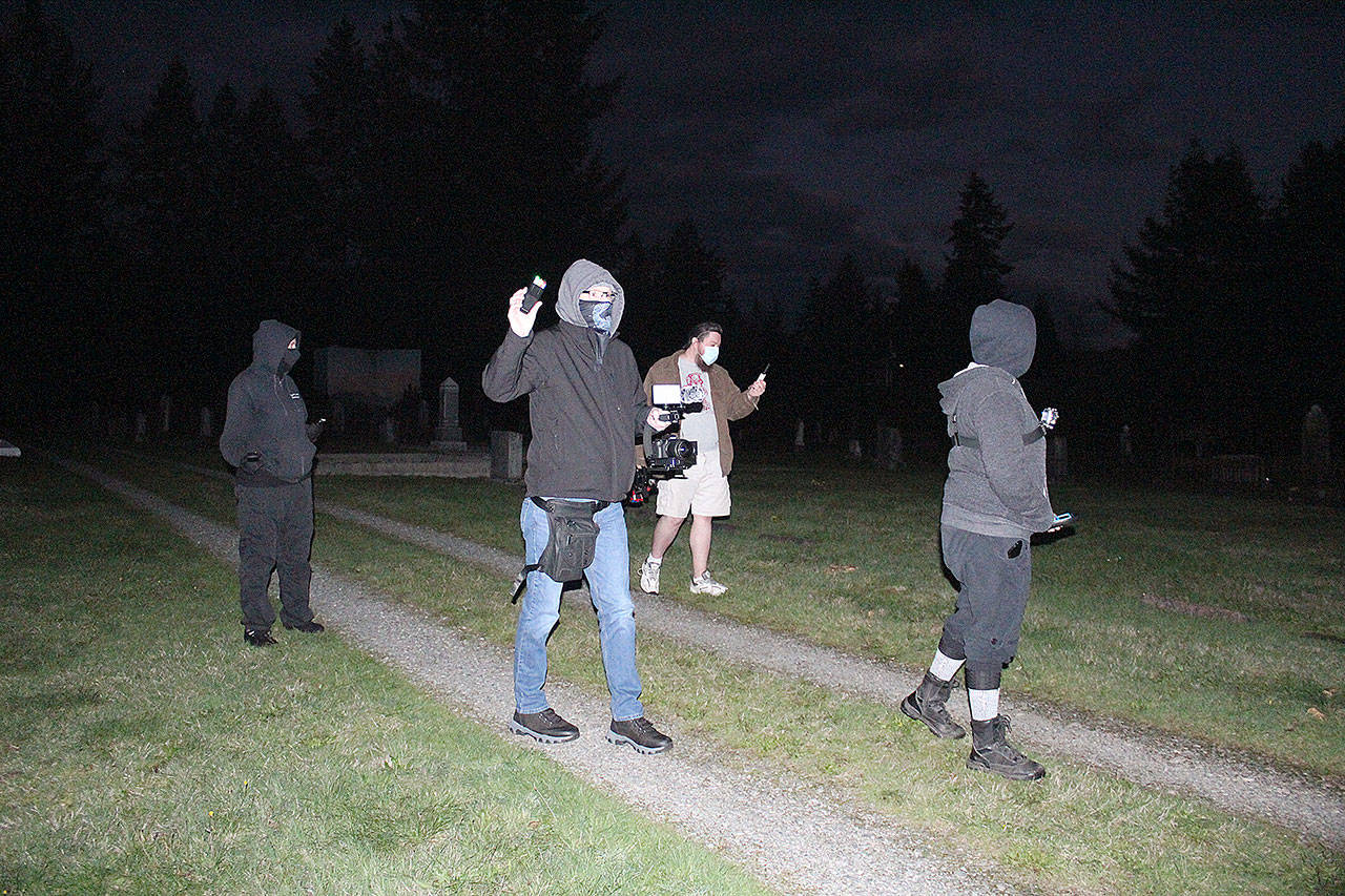 Cascadia Paranormal Investigations came to Black Diamond for their first-ever ghost hunt on Oct. 24. Photo by Ray Miller-Still