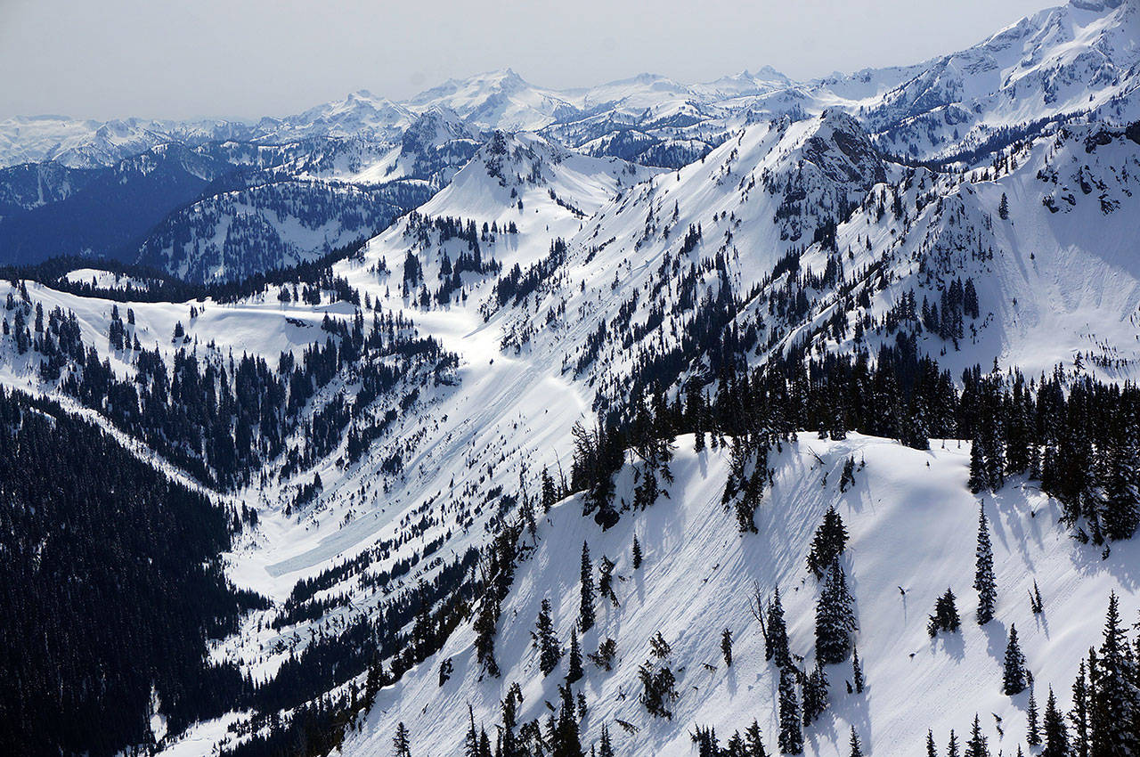 Overlooking the Chinook Pass. Photo courtesy Washington State Department of Transportation