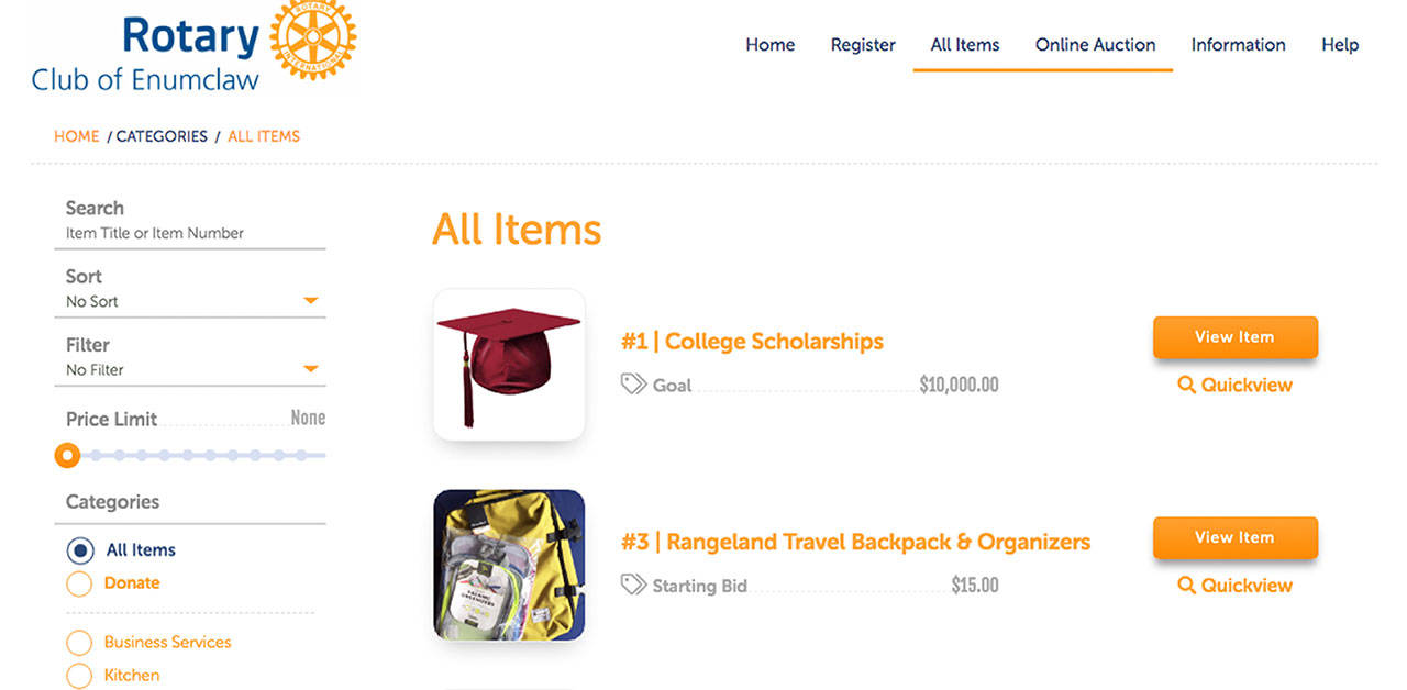 Enumclaw Rotary hosts firstever online auction next week CourierHerald