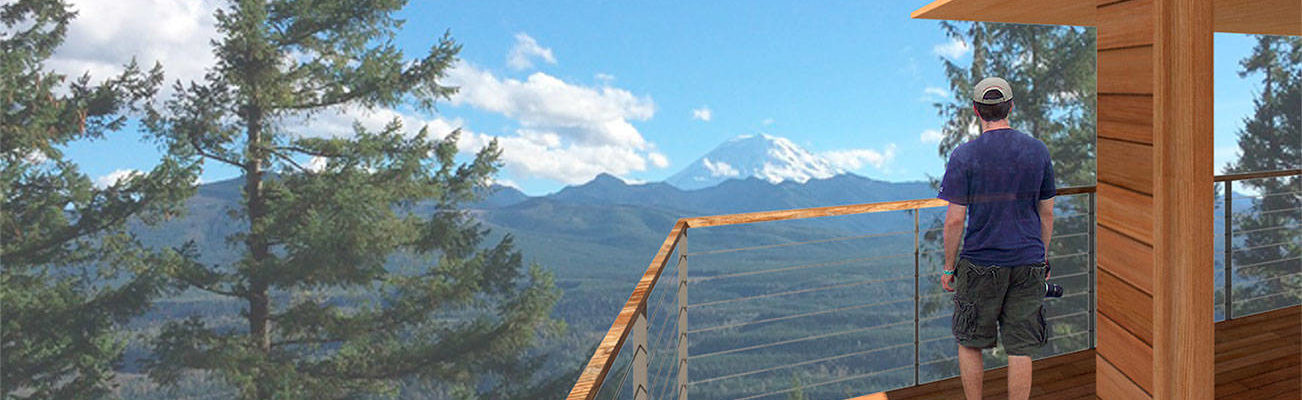 A rendering of what the future Mount Peak fire lookout would look like. Courtesy image