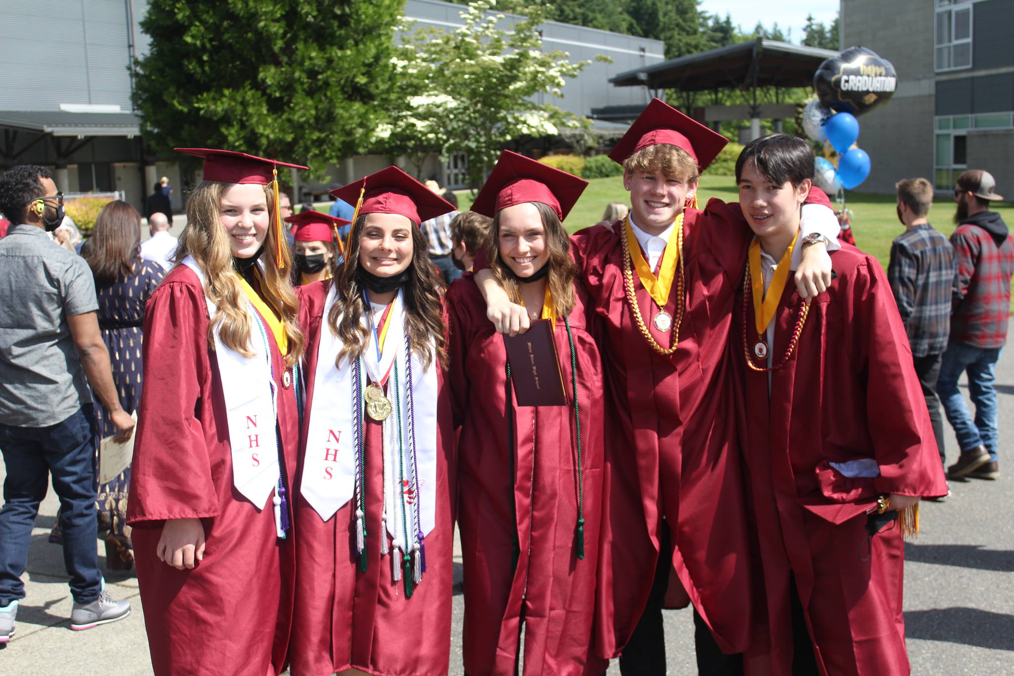 WRHS students gathered together with friends and family to celebrate their accomplishments after the graduation ceremony. Photo by Ray Miller-Still