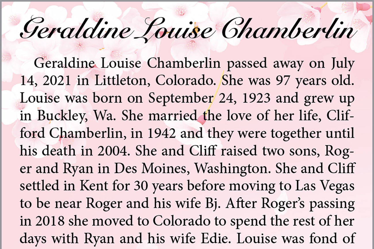 Geraldine Louise Chamberlin
