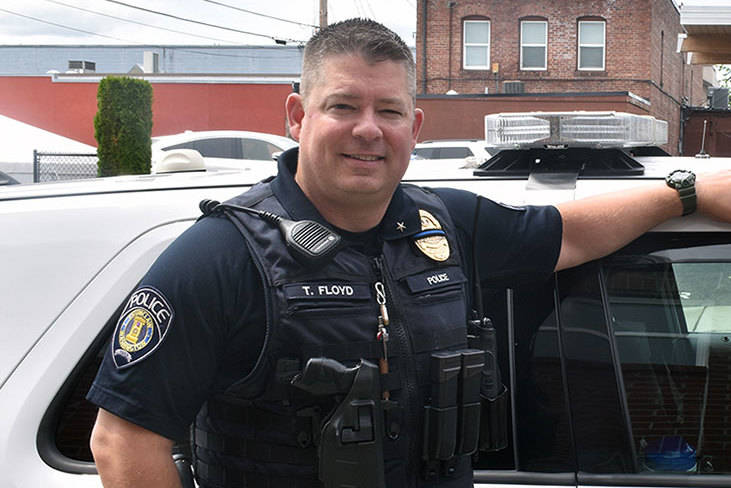 Photo by Alex Bruell 
Tim Floyd became chief of the Enumclaw Police Department July 1 following the retirement of former chief Bob Huebler.