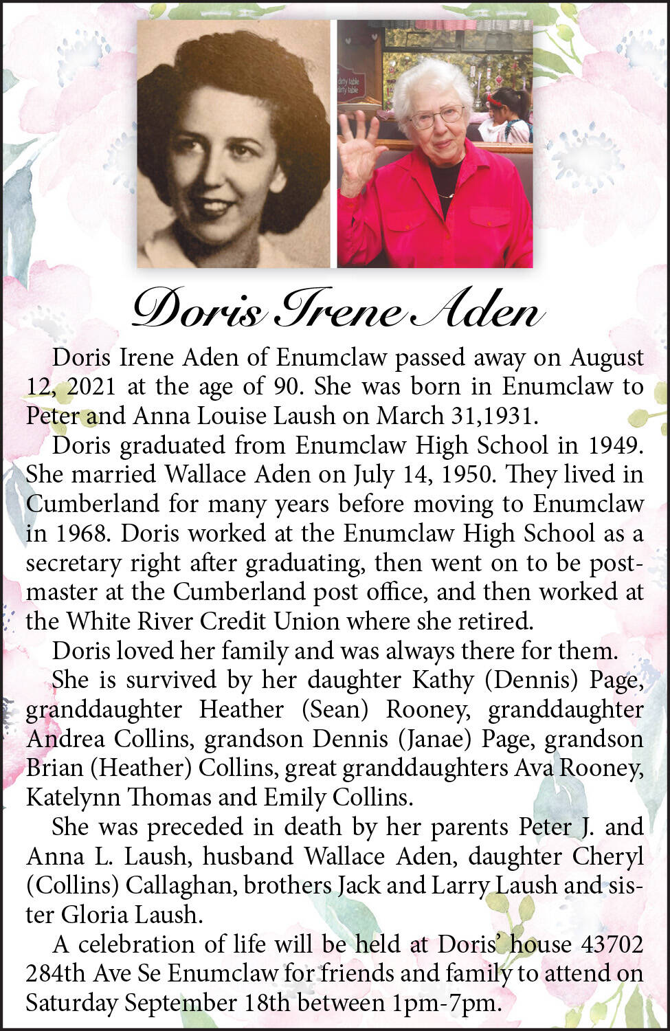 Doris Irene Aden