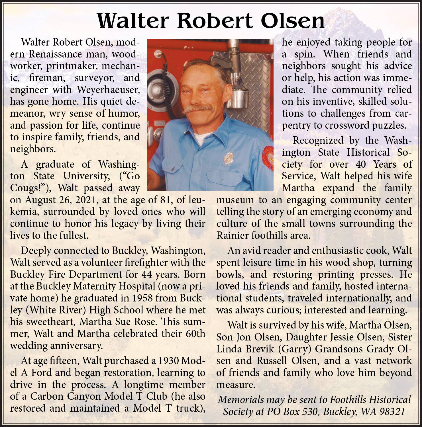 Walter Robert Olsen
