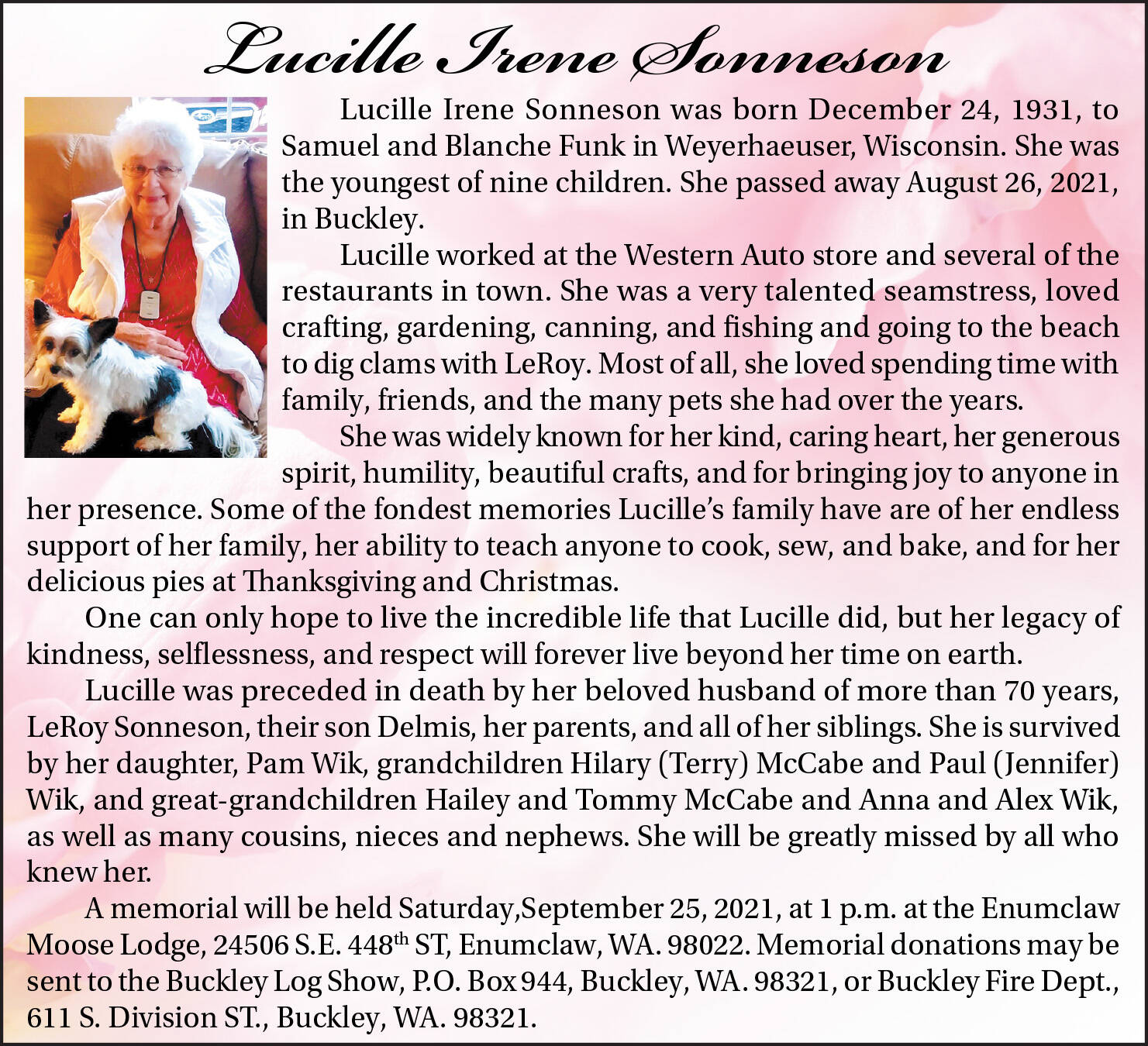 Lucille Irene Sonneson