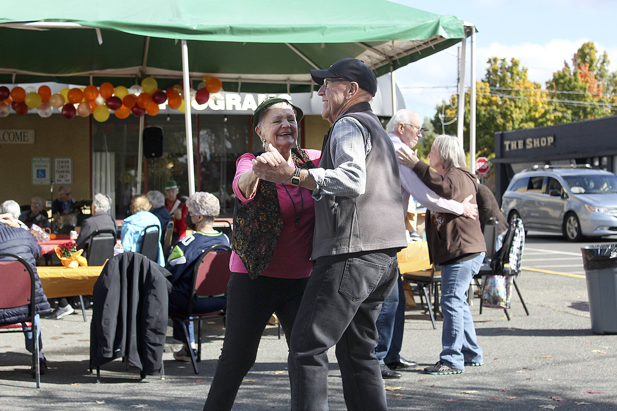 Plateau seniors were able to enjoy an Oktoberfest celebration on Oct. 7 at the Enumclaw Senior Center. Festivities were compete with live music by Patty & The Travlin’ 3 and brats. Pictured is Richard Lykstad and Dorothy Sleigh dancing to the beat.