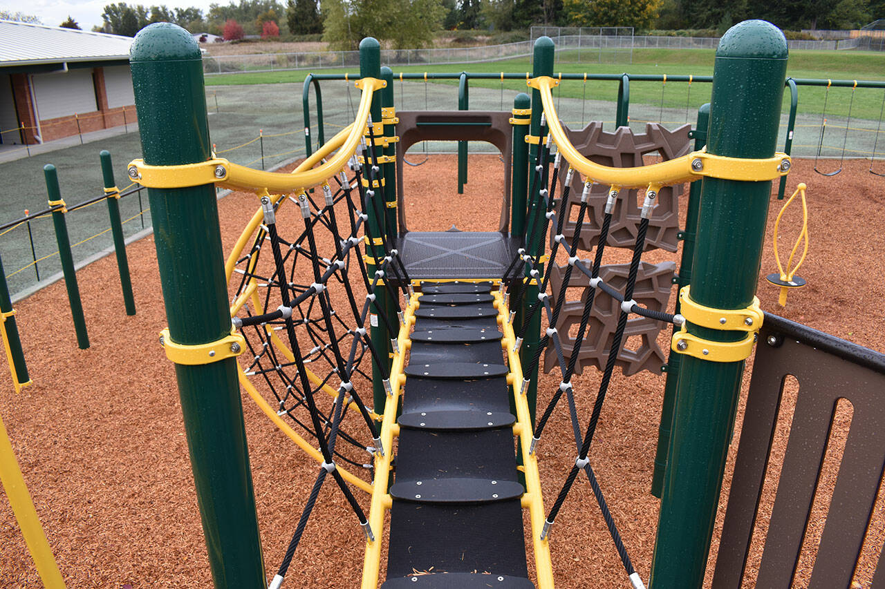 A view down Foothills Elementary’s new playground. Photo by Alex Bruell