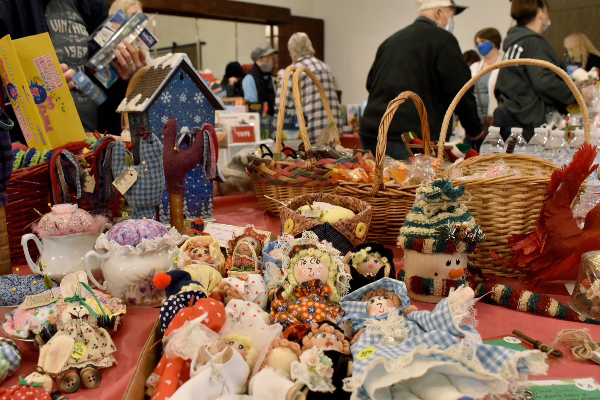 Photo by Alex Bruell 
Dolls, birdhouses, and holiday swags were among the many goods sold to raise money for Mary Bridge Children’s Hospital.