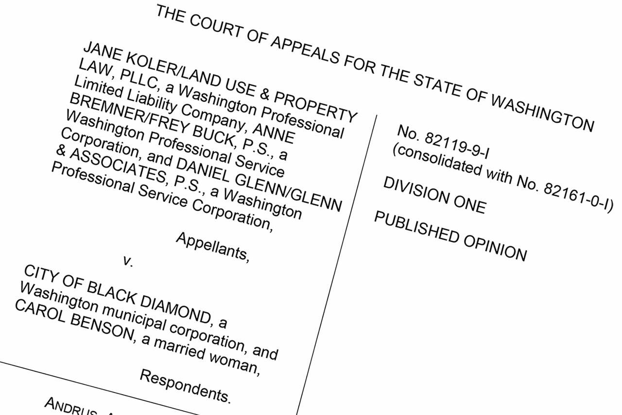A recent ruling from the Washington appeals court reverses an earlier decision that was considered a win for Black Diamond and its mayor. The full ruling is included at the bottom of this article.