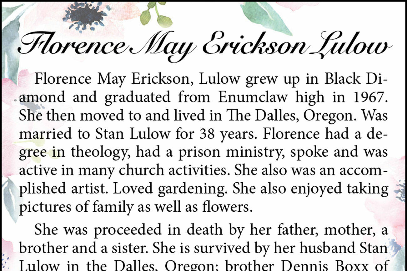 Florence May Erickson Lulow