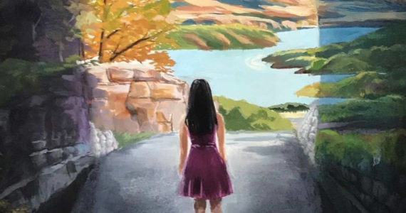 Last year's winner of the District 8 Congressional Art Competition was Skyline High sophomore Ashley Zhang and her piece, "Into the Unknown". Image via Facebook