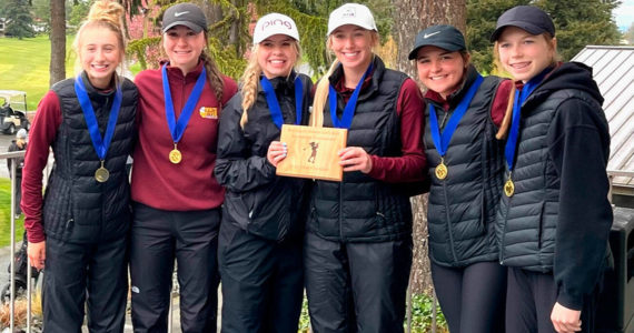 The White River girls' golf team took top honors during the recent Burlington-Edison Invitational. Making up the squad were (from left) Lexie Mahler, Brooke Gelinas, Abby Rose, Brooke Mahler, Alle Klemkow and Sophie Ross. Submitted photo