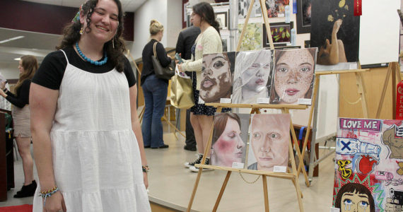 EHS junior Zoey Ryan was recently honored with a "best in show" win at the school's annual National Art Honor Society event. Photo by Ray Miller-Still