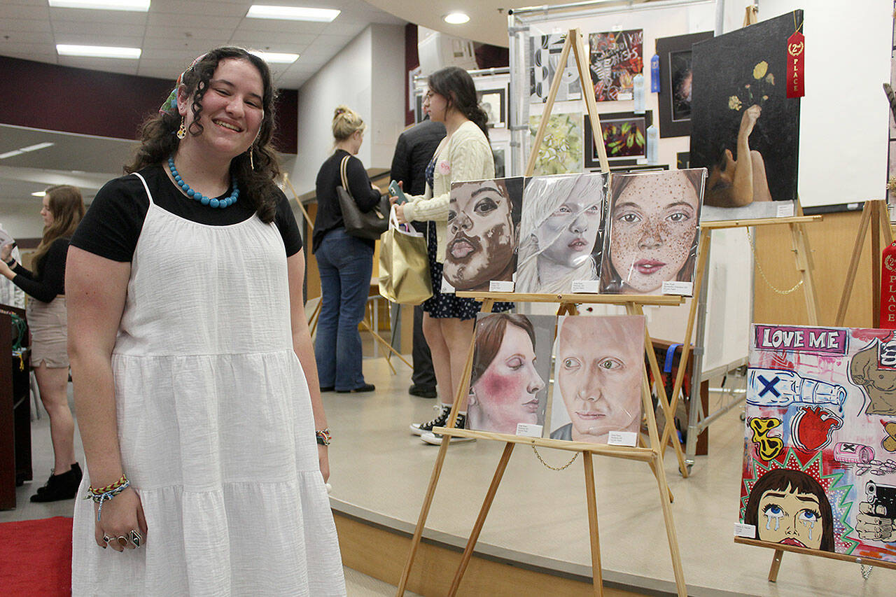 EHS junior Zoey Ryan was recently honored with a “best in show” win at the school’s annual National Art Honor Society event. Photo by Ray Miller-Still