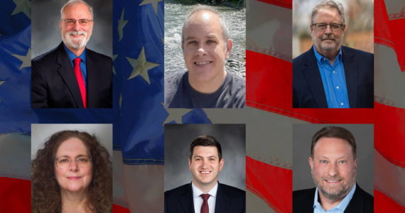 From left to right, starting from the top row then moving to the bottom: Phil Fortunato, Clifford Knopik and Chris Vance are candidates for the senatorial position, and Holly Stanton, Drew Stokesbary and Brandon Beynon are candidates for the representative position in Washington’s 31st Legislative District. Photos submitted by candidates or taken from their campaign websites or other materials.
