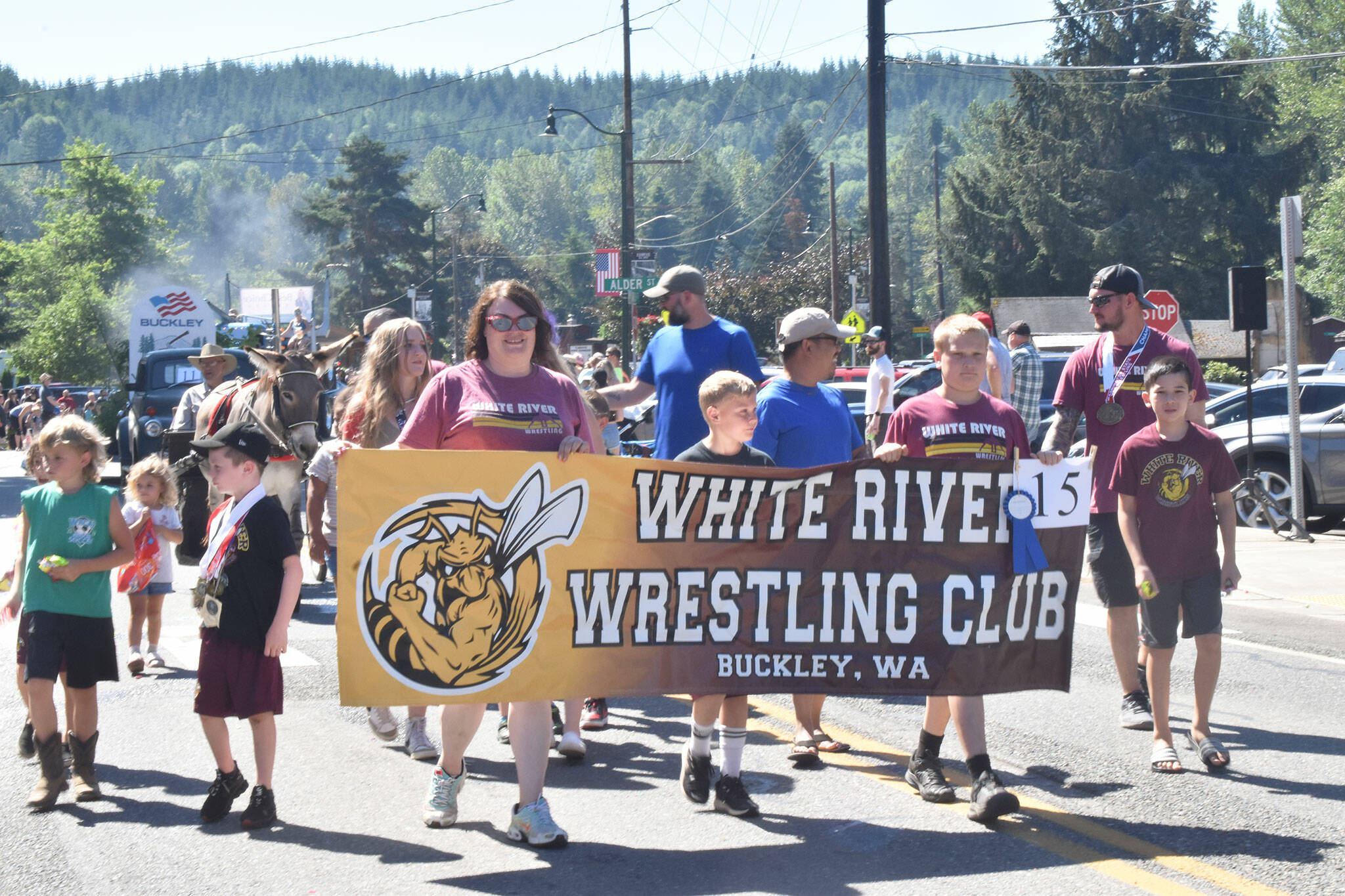 The White River Wrestling Club made an appearance during the parade. Photo by Alex Bruell