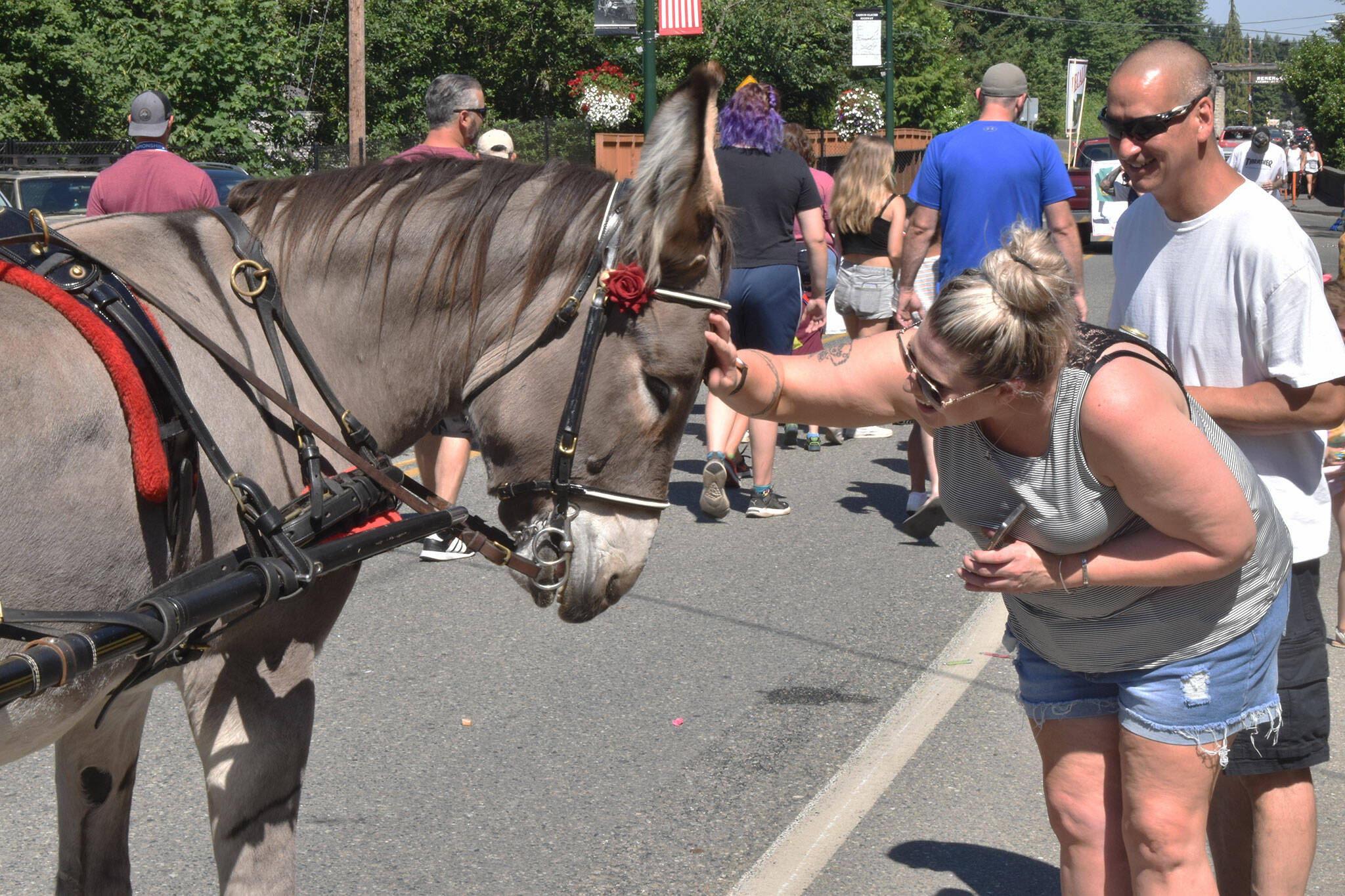 The parade through Wilkeson featured everything from floats to animals. Photo by Alex Bruell