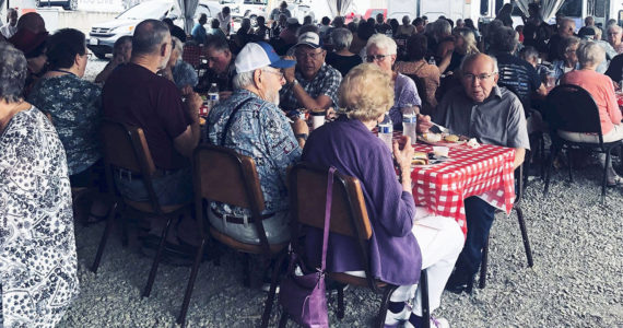 The Enumclaw Senior Center held a picnic on Cole Street on Aug. 22, hosted by the local Rotary. This was only one of many events seniors can enjoy through the center. Photo by Enumclaw Senior Center