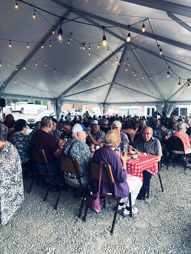 The Enumclaw Senior Center held a picnic on Cole Street on Aug. 22, hosted by the local Rotary. This was only one of many events seniors can enjoy through the center. Photo by Enumclaw Senior Center