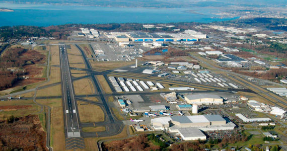Paine Field in Everett may be expanded as Sea-Tac is nearing capacity; another brand-new airport could be built in Graham, Roy, or Thurston County to also add airport capacity. Photo courtesy Paine Field/Snohomish County