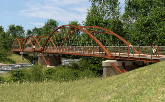 Submitted image
Foothills Trail users can look forward to walking over the White River on a new bridge come spring 2024; this is a rendering of what the bridge could look like.