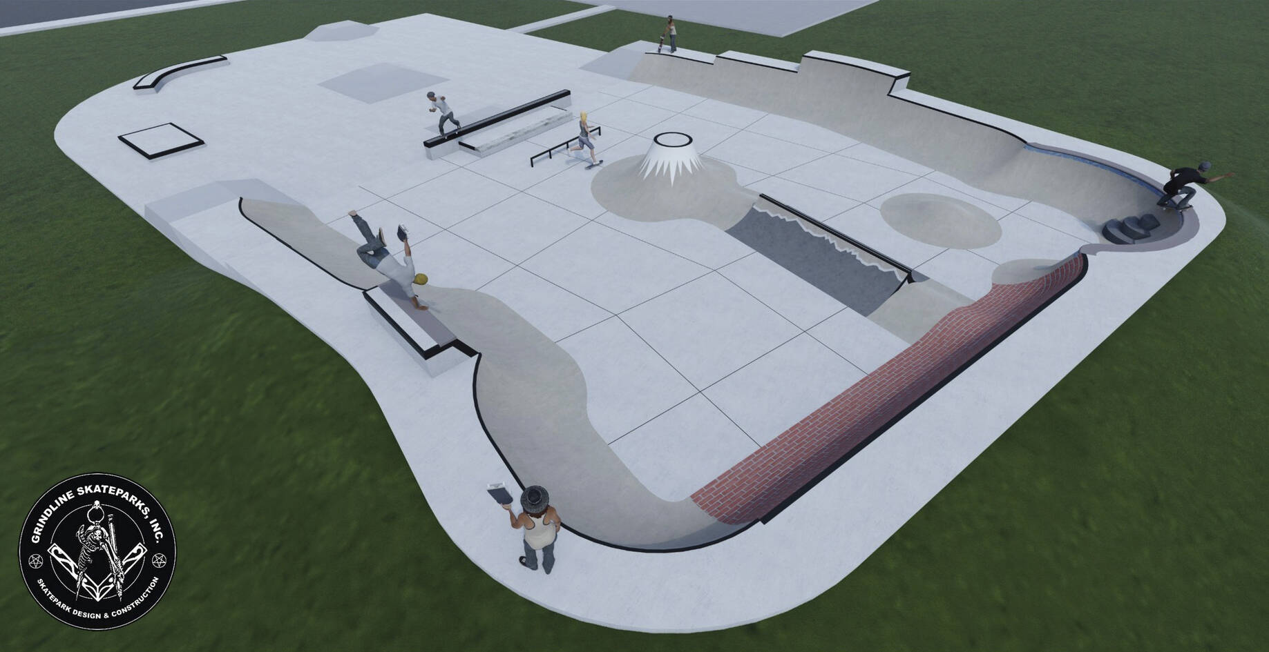 Image courtesy Grindline Skateparks 
The preliminary design for Enumclaw’s new skatepark; head to tinyurl.com/enumclaw-skatepark-project to see more pictures or give your thoughts on the project.