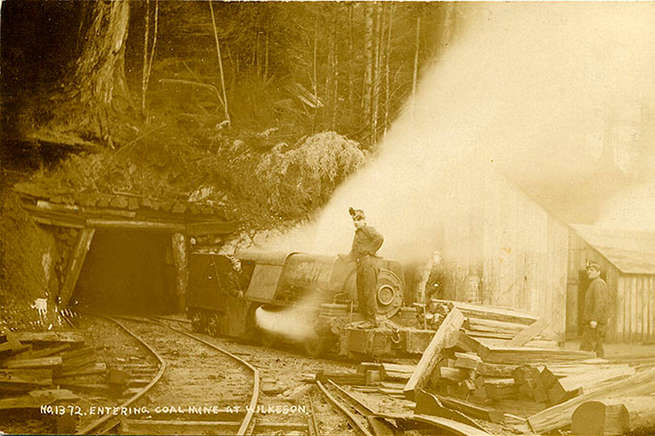 Entering Coal Mine of Wilkeson, . Washington State Historical Society, Tacoma (Wash.)