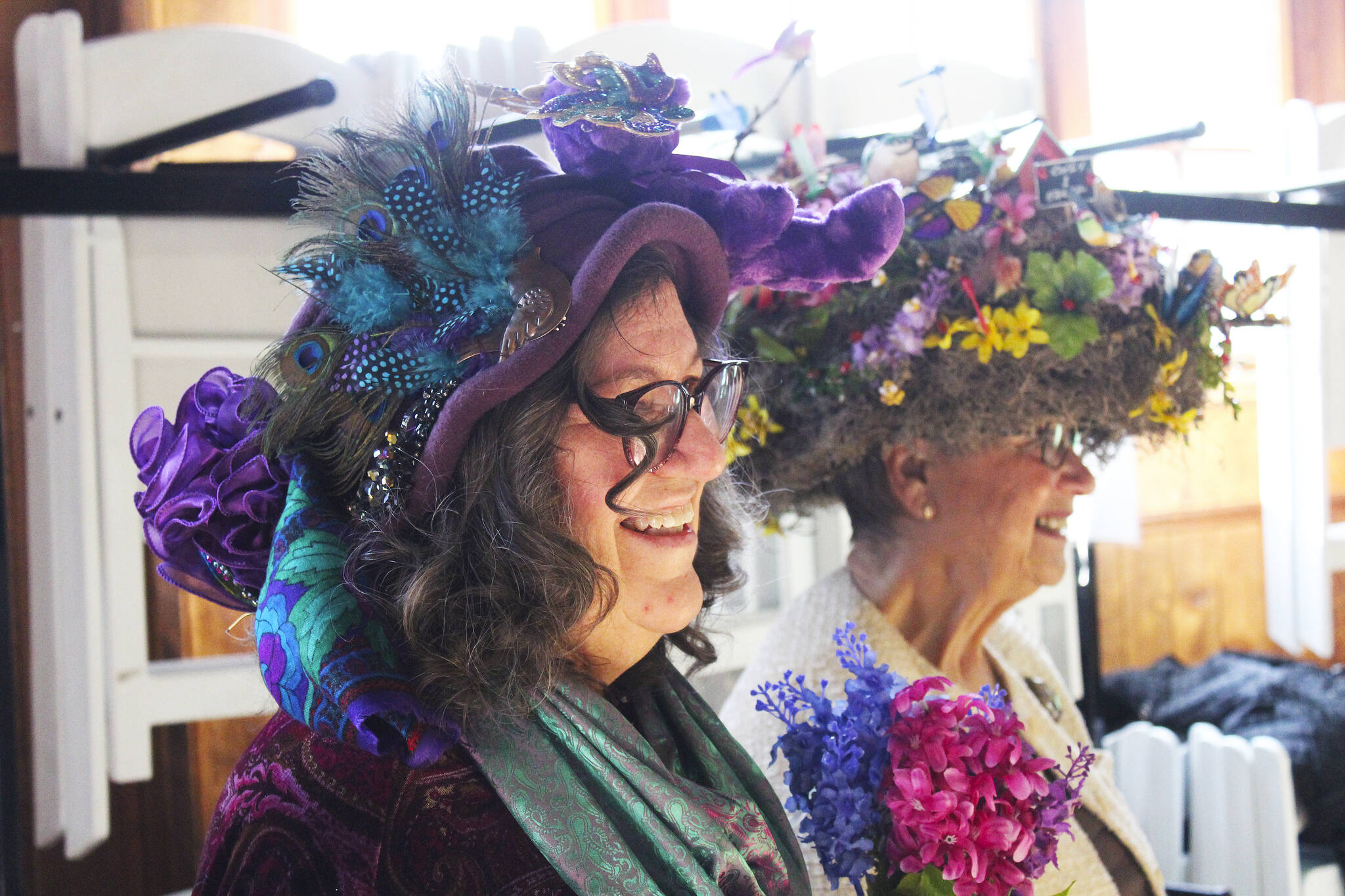The Enumclaw Garden Club’s annual Breakfast for the Birds event features breakfast, a silent auction, a speaker, and a themed hat parade. Pictured are some hat parade contestants from the 2022 event. Photo by Ray Miller-Still