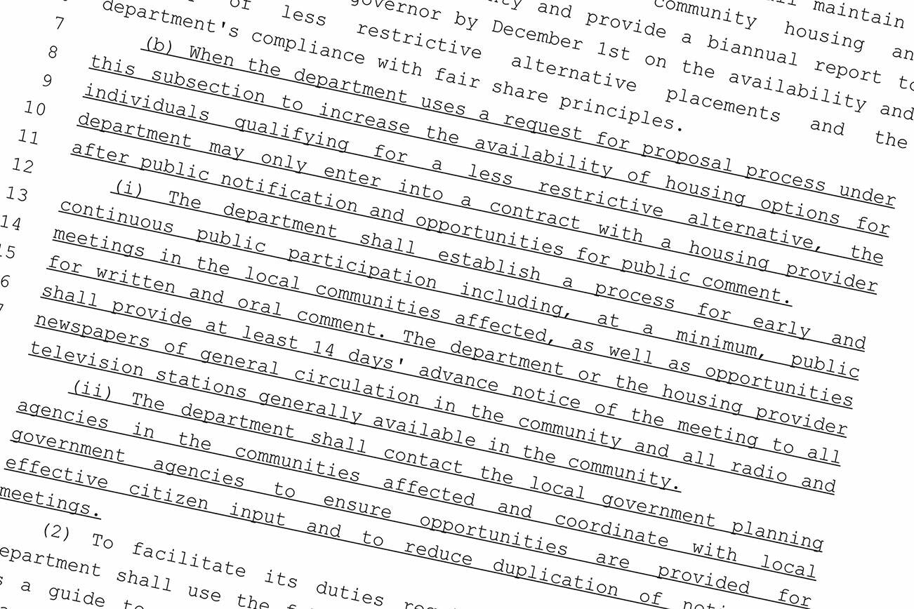 House Bill 1724, sponsored by local Reps. Eric Robertson and Drew Stokesbary, would have added requirements for the Department of Social and Health Services to provide additional notice to communities before the department entered into a contract with a “Less Restrictive Alternative” home for sex offenders.