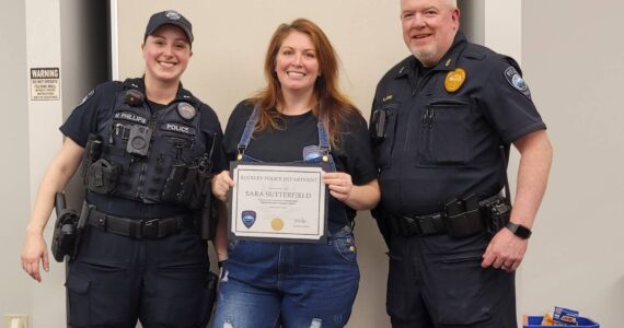 Community columnist Sara Sutterfield recently graduated from the Buckley Police Department’s first-ever Citizen’s Academy. Photo courtesy Sara Sutterfield