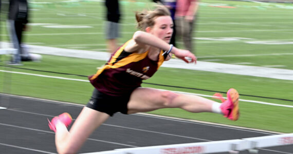 Trista Turgeon pulled off a time of 15.78 in the 100-meter hurdles, a personal best that earned her the honor of being named a No. 1 runner in the state's Class 2A category. Contributed photo