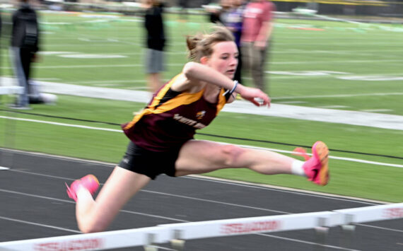 Trista Turgeon pulled off a time of 15.78 in the 100-meter hurdles, a personal best that earned her the honor of being named a No. 1 runner in the state's Class 2A category. Contributed photo