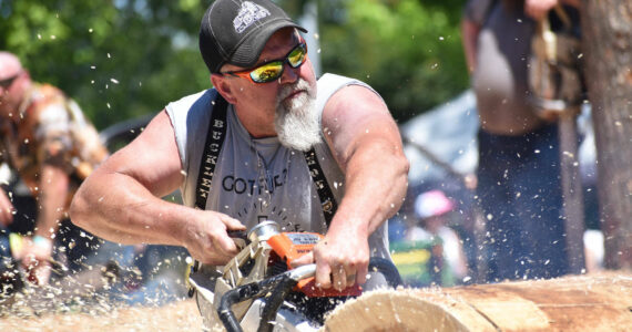 Photos by Alex Bruell
The ever-popular Buckley Log Show will be held on June 24 and 25 at the Log Show grounds. Reigning champ Billy Clinkingbeard clinched All Around Logger for the 8th year in a row last year.