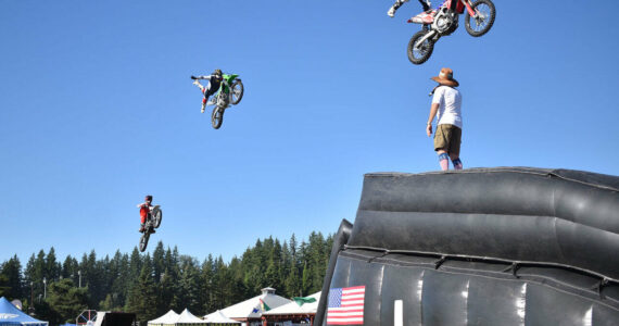 File photo
There will be many shows happening all around the Enumclaw Expo Center during the King County Fair, including Freestyle motocross shows.