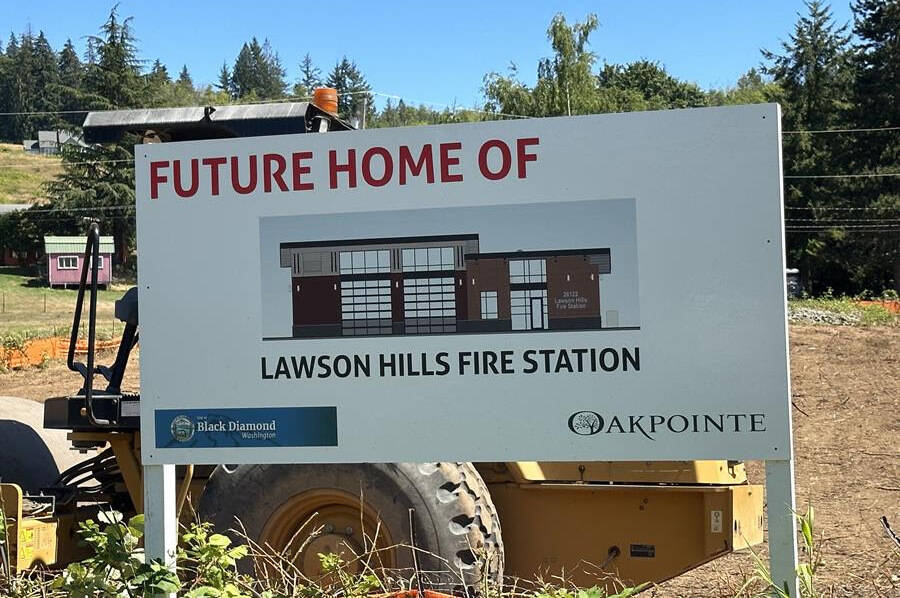 A new fire station at 26051 Lawson Street in Black Diamond should be complete in about a year. Courtesy photo