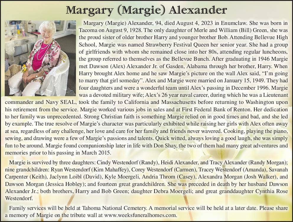 Margary (Margie) Alexander | Obituary
