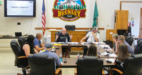 Buckley Council members Ron Smith and Milt Tremblay were vocally outspoken about not implementing a B&O tax practically right out of the gate during an Aug. 15 workshop. Other council members voiced agreement during a Sept. 5 council workshop. Photo by Ray Miller-Still