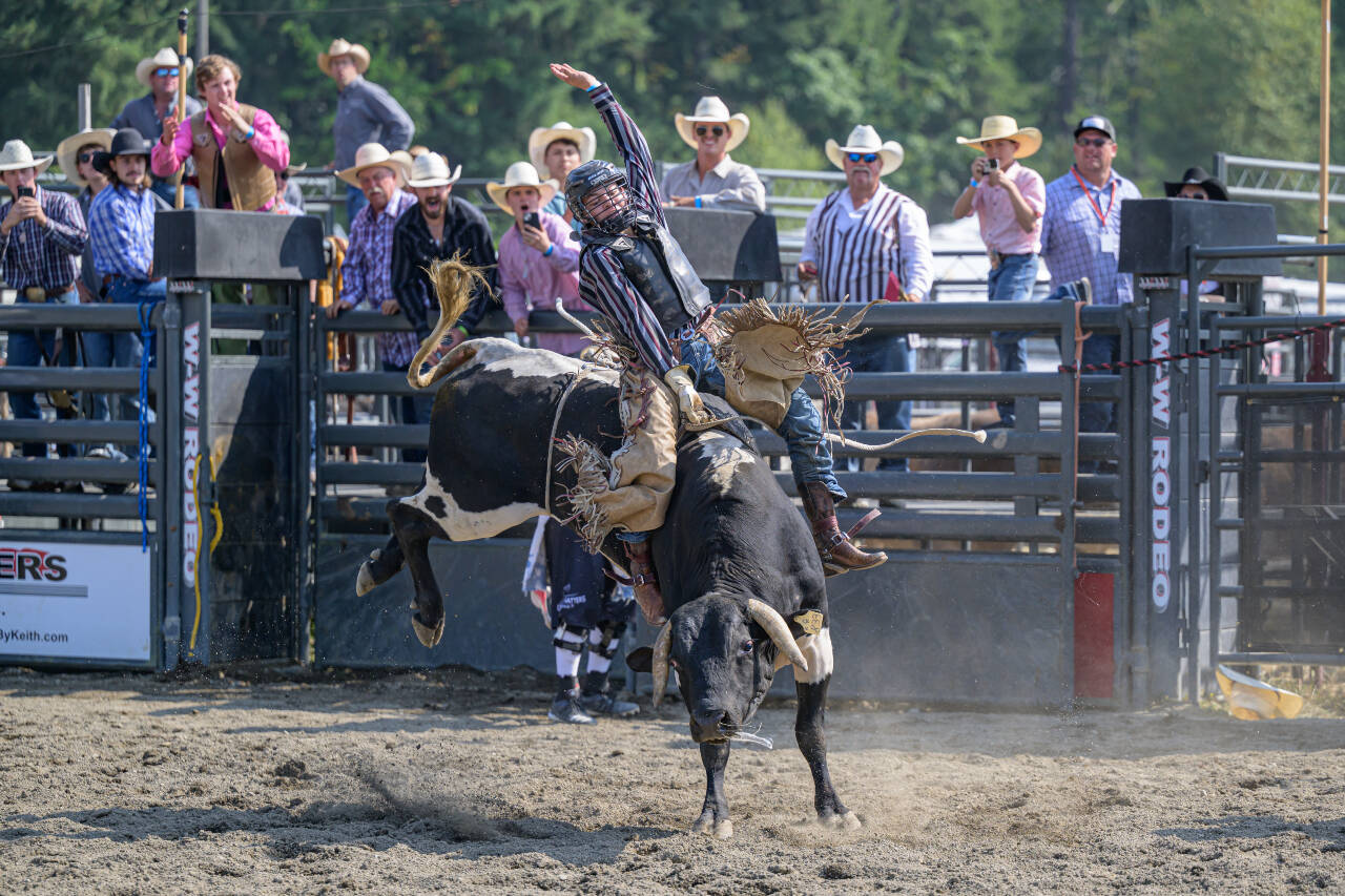 The Enumclaw Pro Rodeo was held Aug. 25-27 at the Enumclaw Expo Center, featuring bull riding, bucking broncos and roping contests. For more information, visit www.enumclawprorodeo.com. Photos by Vic Wright