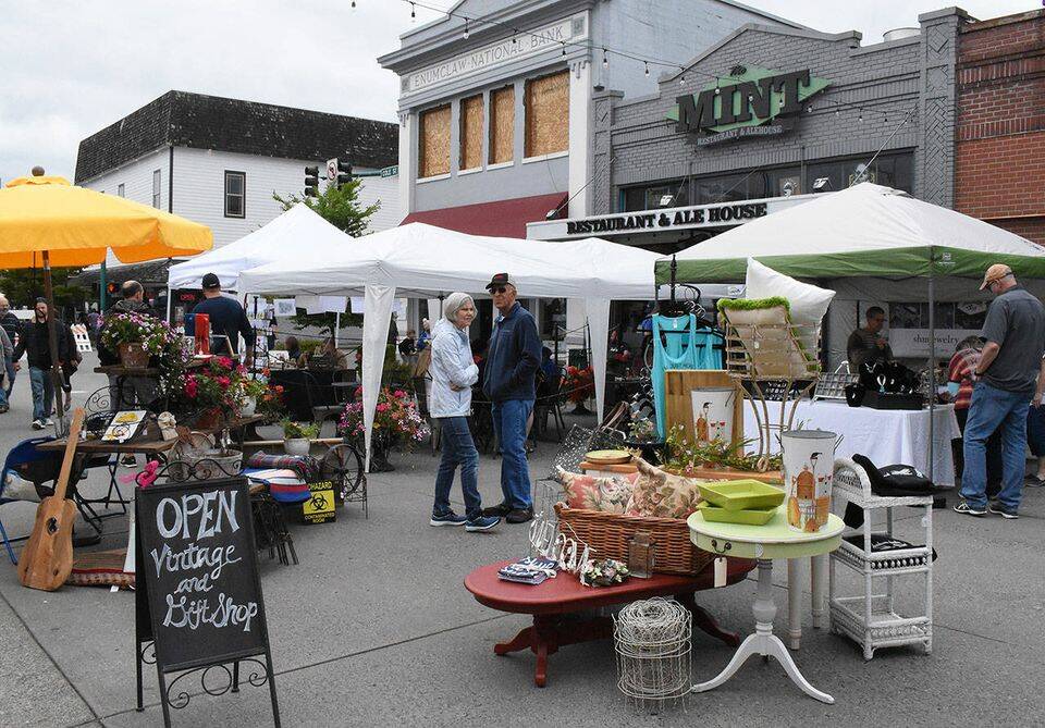 The city of Enumclaw has been closing down portions of Cole Street for years - sometimes just for tourists to enjoy extra dining or outdoor bar space, and sometimes for special events like Sundays on Cole or the Night Market. Photo by Kevin Hanson