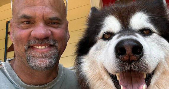 Photo courtesy Tanice Valison
Nick Valison and his husky, Nanuk, who was with him when he was killed.