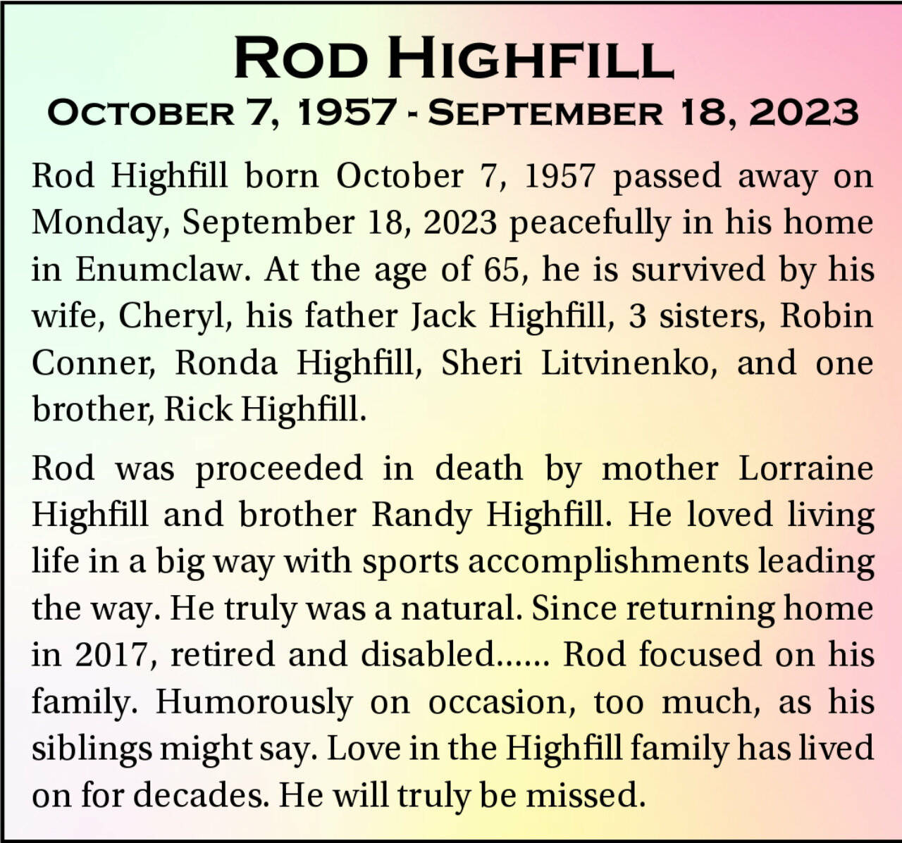Rod Highfill