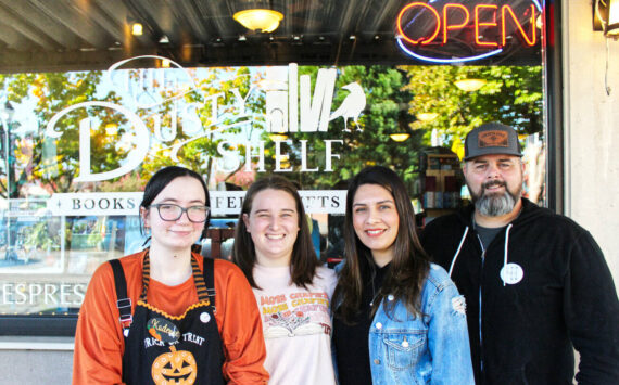 From left to right, Kadence Elliot, Jenna Reynolds, and owners Erica and Josh Smart. Not pictured are employees Kim Smart and Kenzie Hauge. Photo by Ray Miller-Still