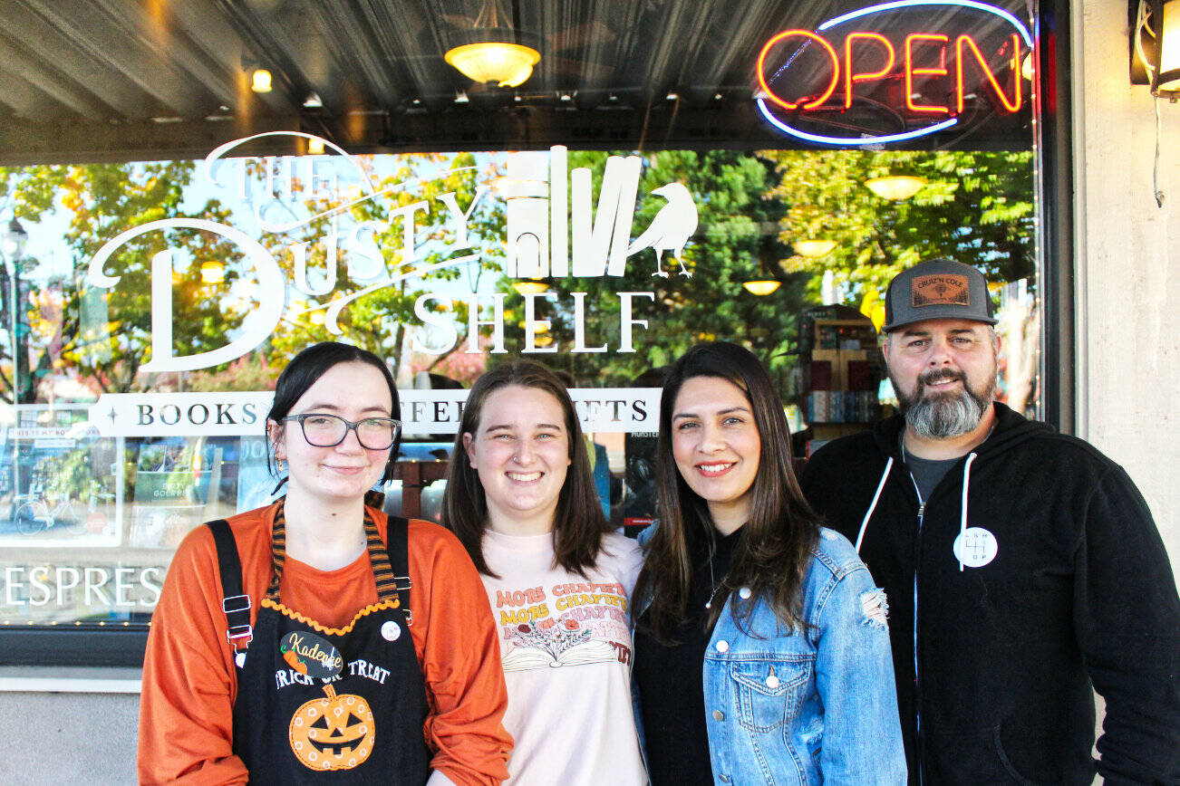 From left to right, Kadence Elliot, Jenna Reynolds, and owners Erica and Josh Smart. Not pictured are employees Kim Smart and Kenzie Hauge. Photo by Ray Miller-Still