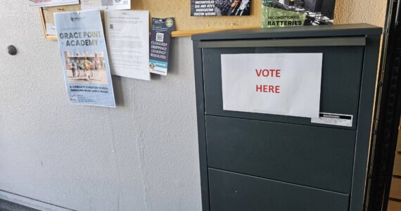 Photo by Ray Miller-Still
It’s legal in Washington to be a third-part ballot collector, but election officials strongly suggest using official drop boxes instead.